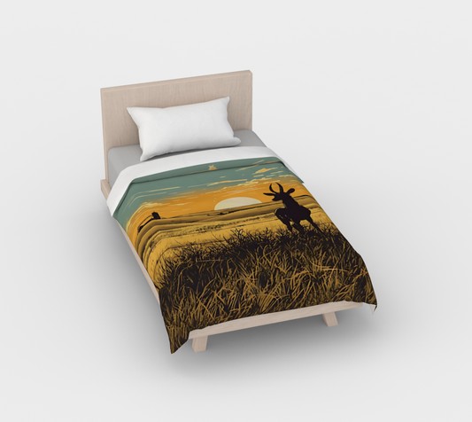 Pronghorn Prairie Duvet Cover