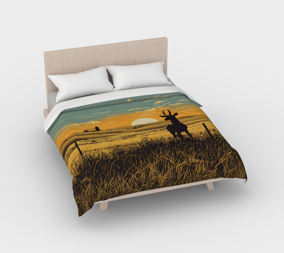 Pronghorn Prairie Duvet Cover