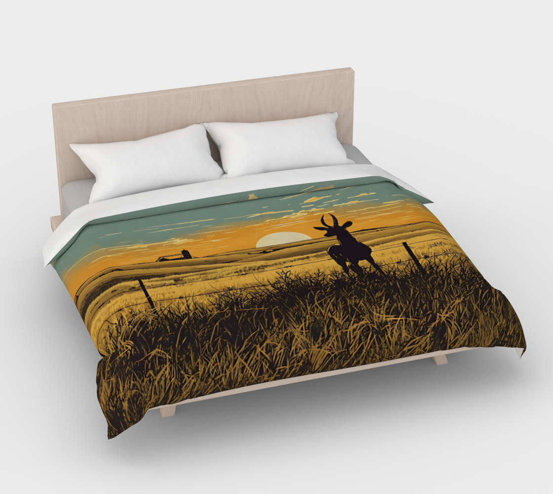Pronghorn Prairie Duvet Cover