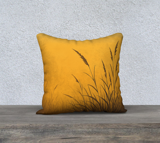 Golden Fields Throw Pillow Cover