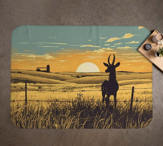 Prairie Pronghorn Minky Soft Blanket