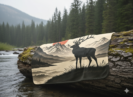 Mountain Elk Minky Soft Blanket