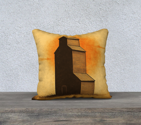 Vintage Prairie Sun Throw Pillow Cover
