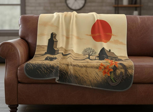 Prairie Sunset Minky Soft Blanket