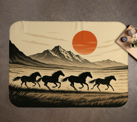Wild Horses Minky Soft Blanket