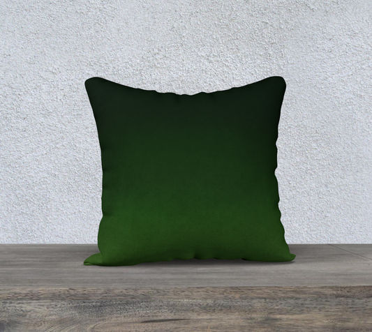 Deep Green Accent Throw Pillow Cover