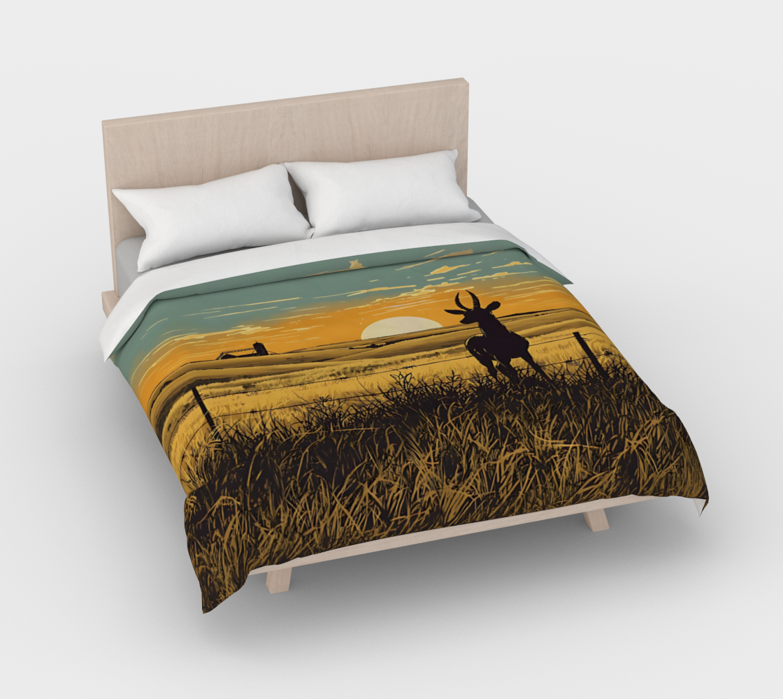 Pronghorn Prairie Duvet Cover