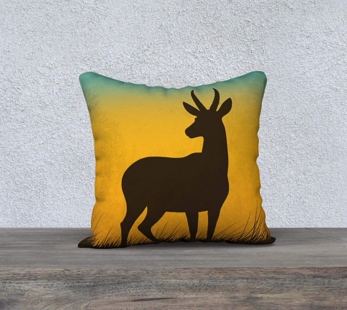 Prairie Pronghorn Throw Pillow Cover