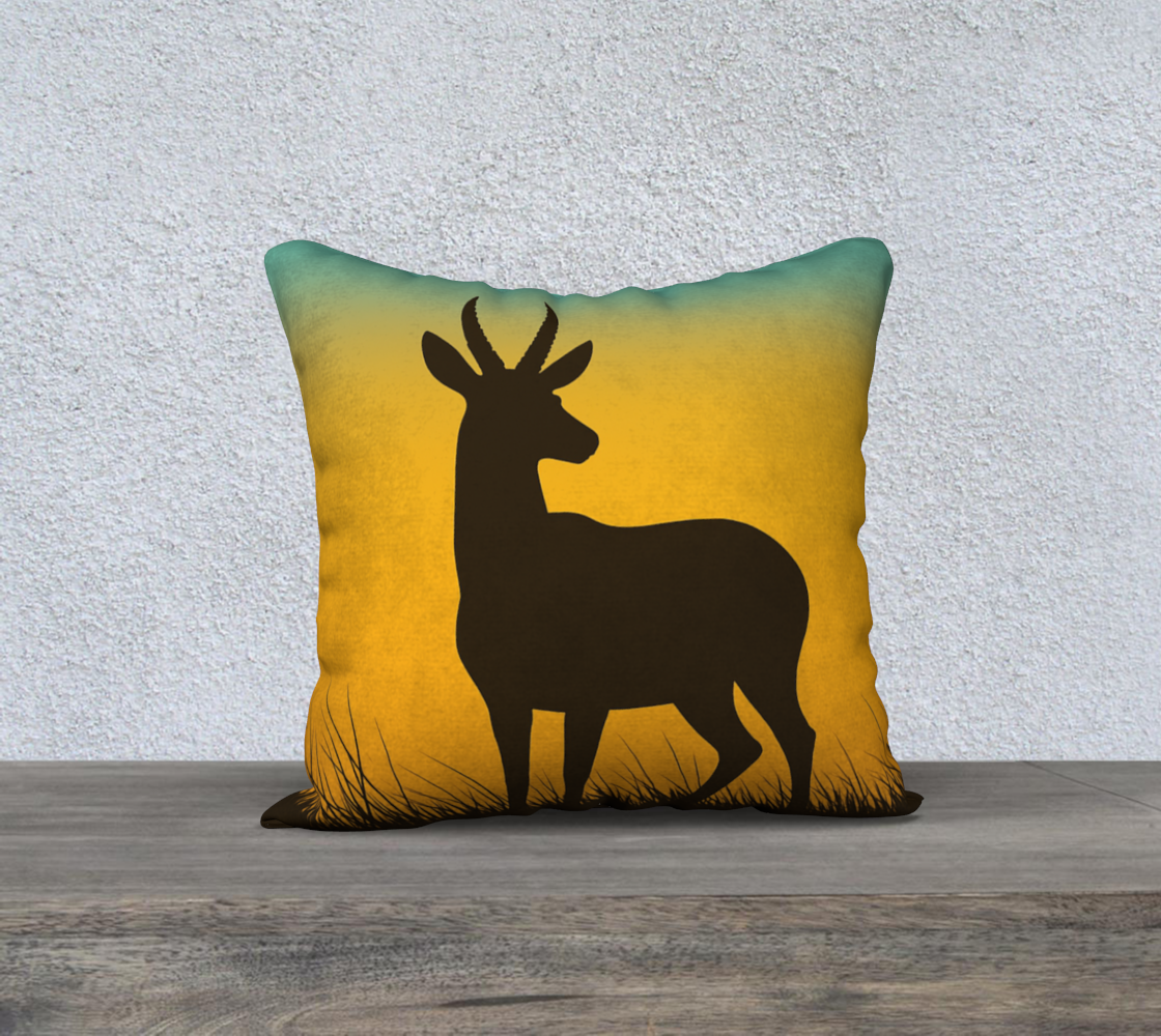 Prairie Pronghorn Throw Pillow Cover