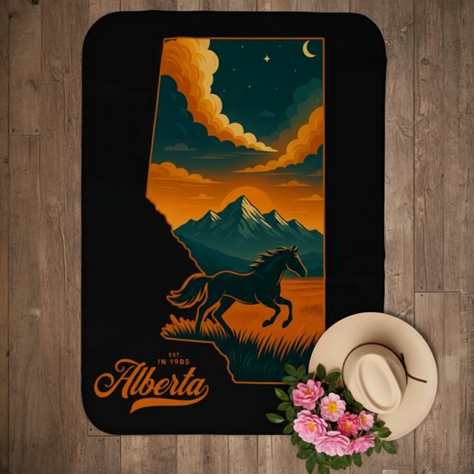 Alberta Silhouette Minky Soft Blanket