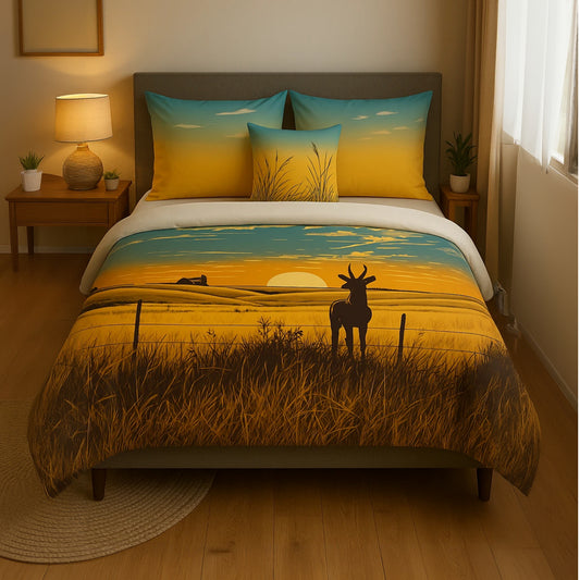 Pronghorn Prairie Duvet Cover