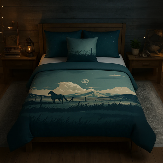 Blue Alberta Duvet Cover