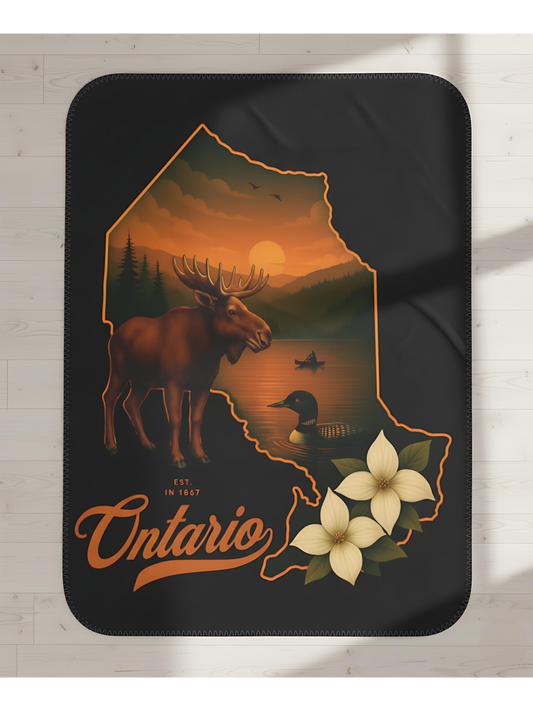 Ontario Silhouette Minky Soft Blanket