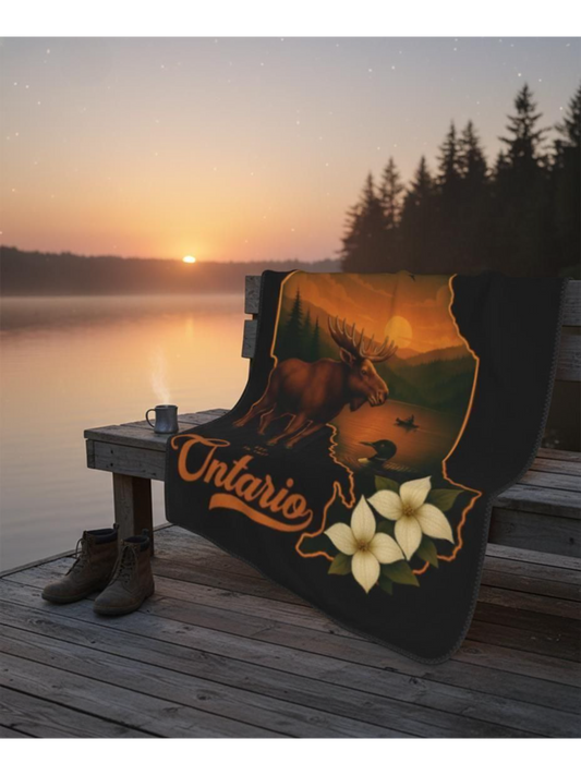 Ontario Silhouette Minky Soft Blanket