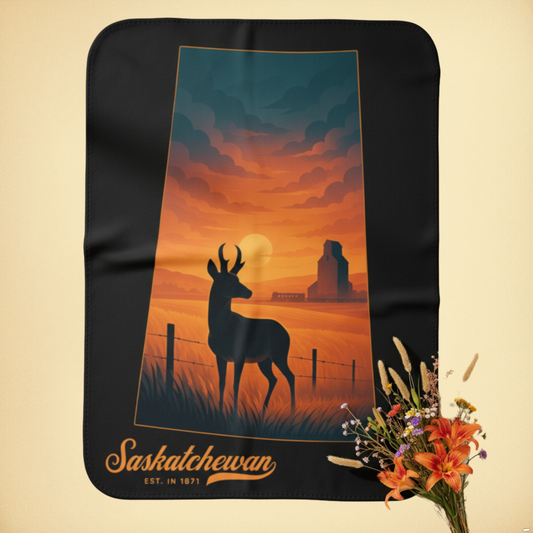 Saskatchewan Silhouette Minky Soft Blanket