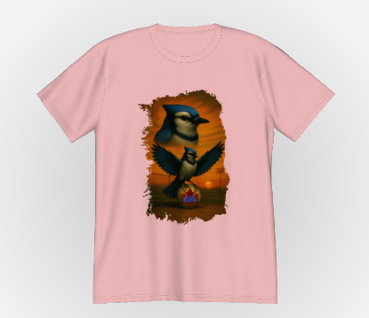 Blue Jay Retro Wildlife Portrait T-Shirt | Wildlife Collection