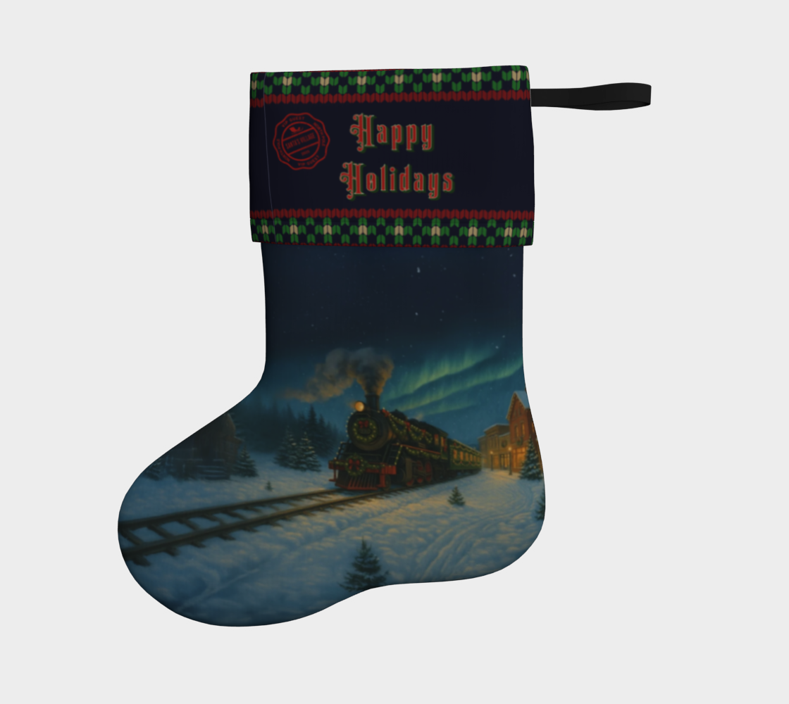 Holiday Train Christmas Stocking