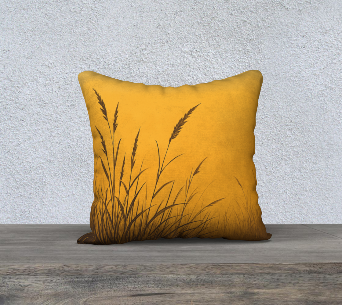 Golden Fields Throw Pillow Cover