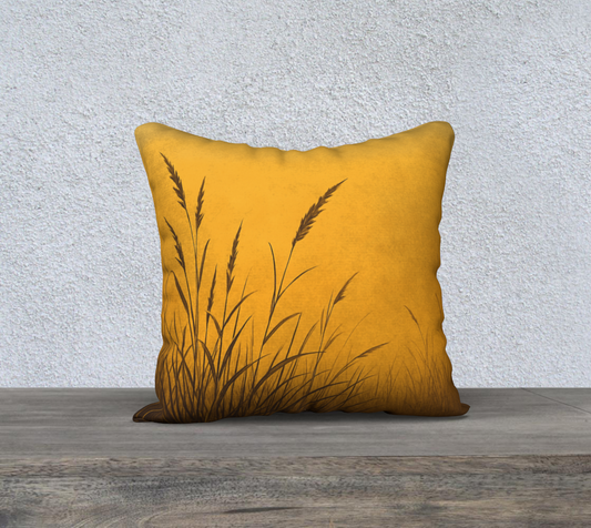 Golden Fields Throw Pillow Cover