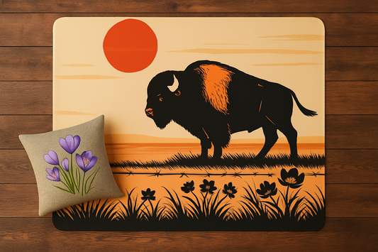 Manitoban Buffalo Minky Soft Blanket