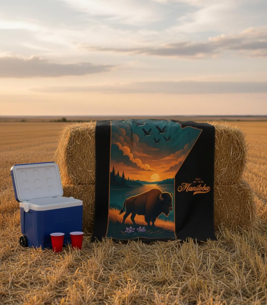 Manitoba Silhouette Minky Soft Blanket